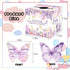 QZCYU 50 Pcs Butterfly Baby Shower Games, Butterfly Diaper Raffle Tickets with Diaper Raffle Card Box, Gender Reveal