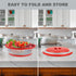 2 in 1 Aidacom Microwave Mat & Food Cover, Multi-use Silicone Trivet, Pot Holders, Drying, Baking, Red