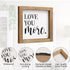 6 Inch Love You More Sign, Wooden Romantic Valentines Day Gifts, Rustic Wall Decor Home Nursery Bedroom Shelf Table