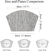SHACOS Small Round Table Placemats Set of 4 - Wedge Placemats, Heat Resistant Woven Vinyl Table Mats (Silver Gray)