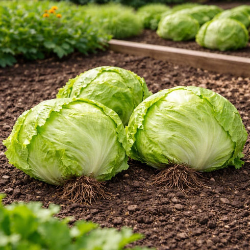 Sunutri Seeds Crisphead Iceberg Lettuce Seeds Compact Round Heads with Crisp Texture for Home Gardens, Raised Beds