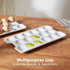 17-Hole ONEMORE Ceramic Deviled Egg Platter, Christmas Deviled Egg Tray Rectangular Fridge Eggs Holder Appetizer