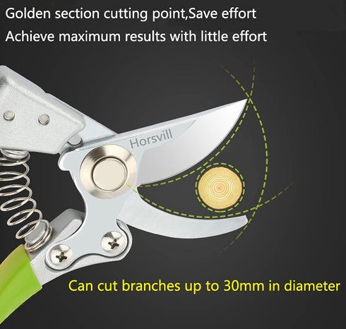 Horsvill Trimmers, Garden Shears, Japanese Pruning Shears for Heavy Duty, Flowers Herbs Grapes Plant and Branch