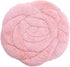 Chic Rose Flower Chair Pad, Soft Faux Fur Cushion for Dining Chairs, No Slip Floor Pillow, Home Decor, Pink
