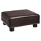 FIRST HILL FHW Small Ottoman Stool, PU Leather Modern Footrest Chair, Brown