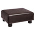FIRST HILL FHW Small Ottoman Stool, PU Leather Modern Footrest Chair, Brown