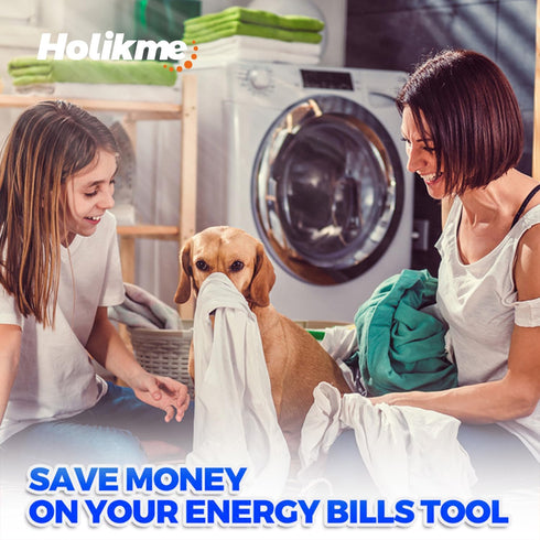 Holikme Dryer Vent Cleaner Kit, Dryer Cleaning Tool with Brush, Omnidirectional Blue Lint Vacuum Attachment