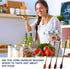 4 Pcs 13 Inch Long Handle Wooden Spoons for Cooking, Vintage Stirrer Spoon for Kitchen Soup, Coffee, Cocktail Mixing