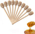 50 Pcs Wooden Honey Dipper Stick Collecting Dispensing Drizzling Jam Portable Wedding