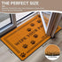 Wipe Your Paws Coir Doormat, 30x17 Inch Funny Welcome Mat for Front Door, Heavy Duty with Anti-Slip Rubber Backing
