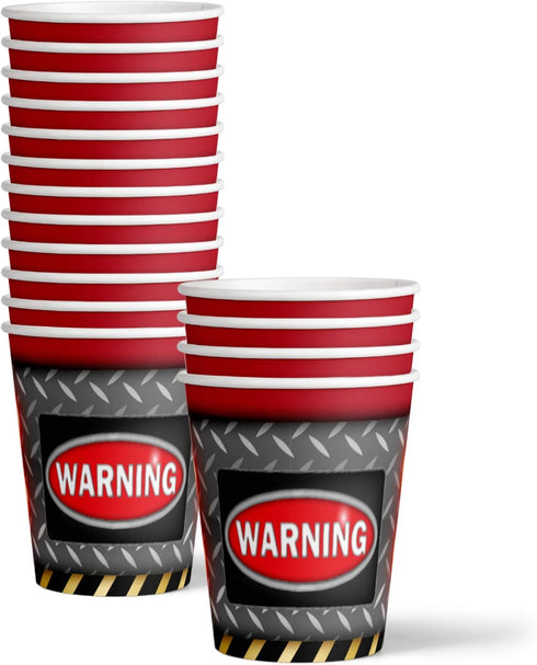 Warning Sign 50th Birthday Party Supplies Set, Plates Napkins Cups Tableware Kit for 16