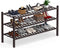 Haddockway Long 3 Tier Bamboo Shoe Rack Storage Organizer,Multifunctional Free Standing Stackable