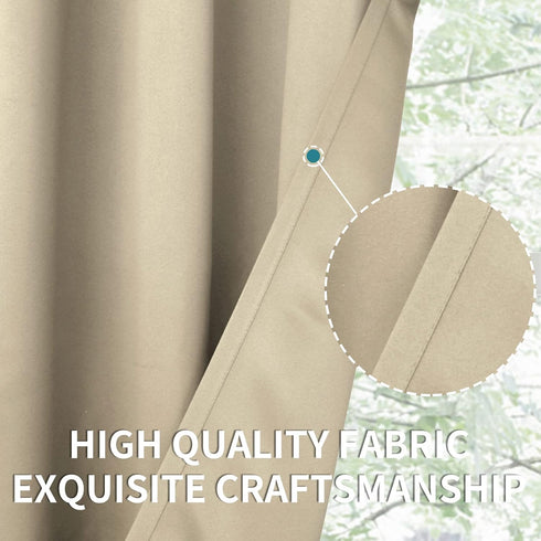 BGment Sliding Door Curtains for Patio 84 Inch Long, Room Darkening Blackout Curtains, Extra Wide Thermal Insulated