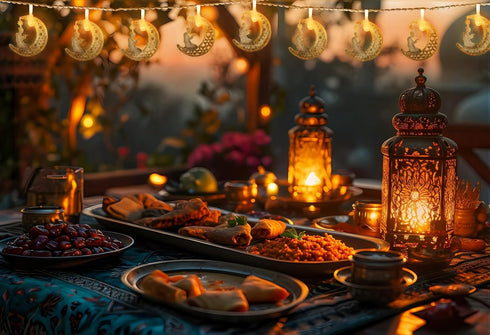 Hying 9.8Ft Moon Star Ramadan Lantern Light - Battery Operated LED Fairy String Lights for Home Eid Mubarak Decorations
