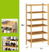 6-Tier Closet BMOSU Bamboo Small Shoe Rack Premium Stackable Shoe Shelf Storage Organizer for Hallway Living Room
