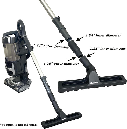 MaximalPower Replacement 12" Vacuum Brush Head Attachment with Adapter for Select Vacuum Cleaners
