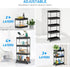 5-Tier SPACEKEEPER Rolling Cart, Bathroom Storage Organizer Utility Cart, Mobile Shelving Unit Slide Out Shelves