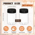 Uiifan 18 Pack 10 oz Spice Jars with Black Lids Plastic Clear and Safe Spice Bottles with Black PVC Labels Plastic Spice Containers with Shaker Lids for Kitchen Storing Salt Herbs Seasoning Powders