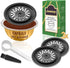 CAPMESSO Reusable Coffee Capsule Lids for Nespresso Vertuo Pods, Food Grade Silicone Caps with Scoop and Brush (3PCS)