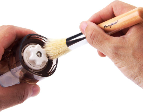 Coffee Grinder Brush; Espresso Supply Maker Cleaning Brush; Wood Handle & Natural Bristles Dusting Brush for Home