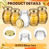 3.4 oz 12 Pack Baderke Mini Honey Jars Party Favors, Small Glass Honey Jar with Lids Empty Glass Jars for Baby Shower