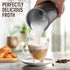Zulay Kitchen Powerful 4-in-1 Electric Milk Frother and Steamer - Durable Cold Foam Maker for Coffee & Latte, Hot