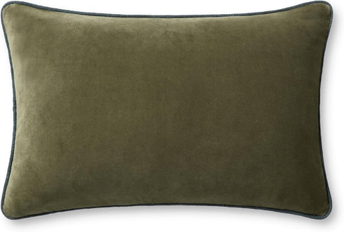 Loloi Liza Pillow Cover Only, 16x26, Green