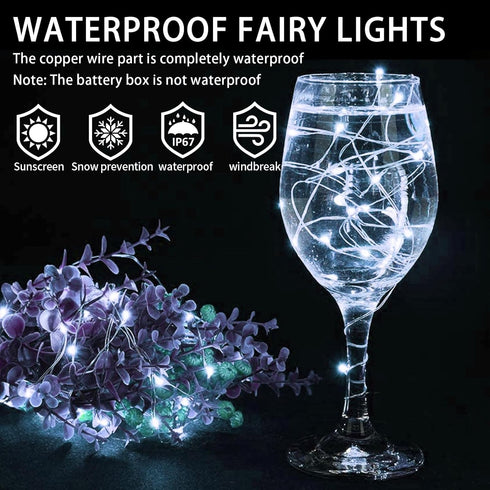 12 Pack 7ft 20 (12, White Fairy Lights Battery Operated, LED Mini String Twinkle Lights for Christmas Halloween Easter