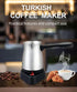 Electric Turkish Coffee Maker, 600ml Stainless Steel Pot, 5 to 6 Cup Capacity, Ergonomic Handle