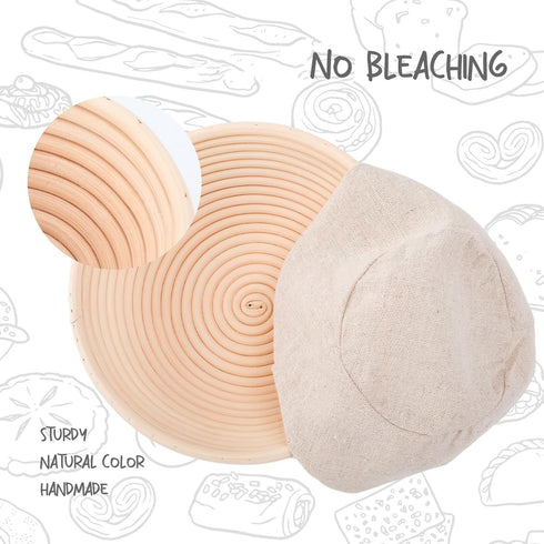 Proofing Baskets for Sourdough Bread Making, Dough Proofing Bowls Kit, Set of 2, 8.5 inch