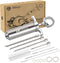 304-Stainless Steel Meat Injector Syringe Kit, 4 Marinade Needles for BBQ Grill Smoker, 2-oz Large Capacity