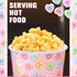 Hsei 60 16oz Pcs Valentine's Day Conversation Heart Disposable Soup Bowls Ice Cream Cups Snack Paper Bowls Dessert