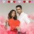 Emopeak 24 Pieces Romantic Heart Ornaments for Valentine Tree, Valentine's Day Heart Baubles - 2 Styles
