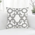 HWY 50 Grey Decorative Throw Pillow Cover 18x18 Inch (1 Piece) - Embroidered Cotton Cushion for Sofa, Living Room