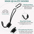 Rustic Entryway Hooks - 12 Pack Farmhouse Hooks with Metal Screws, Black Decorative Wall Mounted Coat Rack