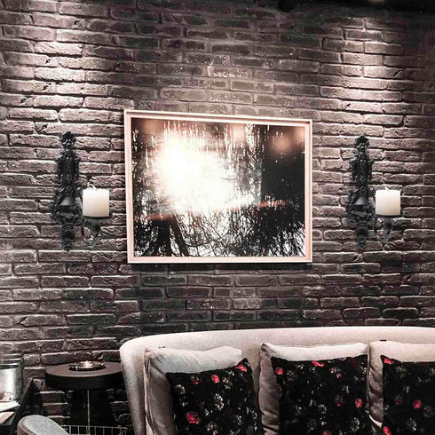 Set 2 GAKA Wall Sconce Candle Holder of Gothic Metal Candle Sconce Black Candle Holders Vintage Wall Mount Candle