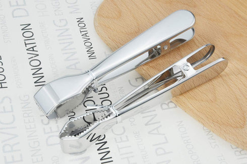 Ice Tongs for Ice Bucket 6-3/4 Inch - Set of 2 Premium 18/8 Stainless Steel Tongs with Teeth