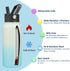 BJPKPK 2 Pack Insulated Water Bottles with Straw Lids, 32oz Stainless Steel Leak Proof Thermos
