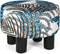 Asense Round Footrest Ottoman Footstools Padded Small Seat with Non-Skid Legs (Leaves,