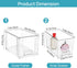 Vtopmart 4 Pack Large Stackable Storage Drawers, Acrylic Bathroom Closet Organizers for Kitchen Cabinets and Makeup