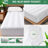 6''-25'' Unilibra Queen Size Waterproof Mattress Pad Rayon Made from Bamboo, Quilted Breathable Mattress Protector