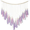 Ariswill Pink & Purple Macrame Hanging Boho Wall dcor, Purple Wall Decor for