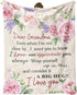 Grandma Gifts, Gifts for Grandma from Granddaughter Grandkids, Grandmas Blanket, Best Birthday