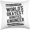 World's Okayest Robotics Engineer Graphic Funny Throw Pillow
