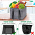 VENO 3 Pack 6 Reusable Grocery Bags, Shopping Bags for groceries, Utility Tote with Handles and Hard Bottom, Foldable