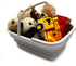 SAMMART 9.2L Collapsible Tub with Handle, Portable Outdoor Picnic Basket, Grey
