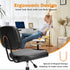 Armless Sweetcrispy Small Office Desk Chair - PU Leather with Comfy Lumbar Support, Height Adjustable Rolling Swivel