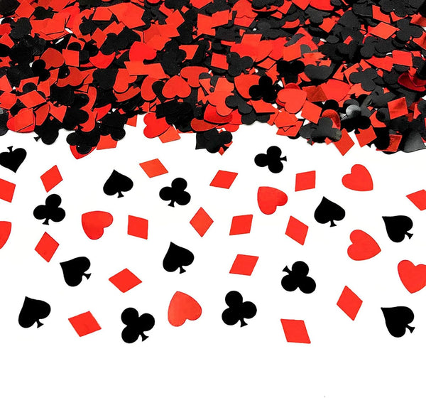 Werich Casino Poker Confetti, Metallic Foil Table Scatters for Party Decorations, Wedding, Birthday