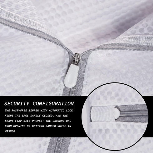 3Pcs Durable Honeycomb Mesh Laundry Bags, 125gsm Net Fabric for Delicates, 12 x 16 Inches