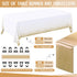 24 Packs Set, 54 108 Inch 12 108 Inch Breling White and Gold Disposable Plastic Tablecloths and Satin Table Runner x